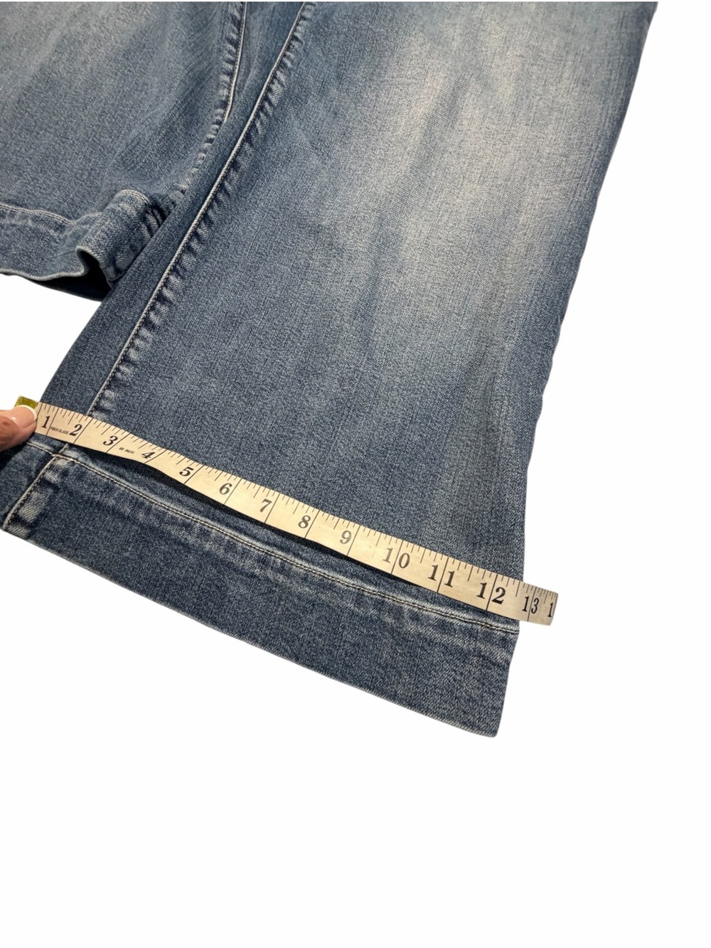 Pilcro and the Letterpress Utility Patch Pocket Wide-Leg Crop Jeans Sz 31 - Picture 13 of 13